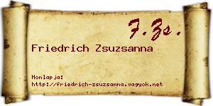 Friedrich Zsuzsanna névjegykártya