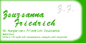 zsuzsanna friedrich business card